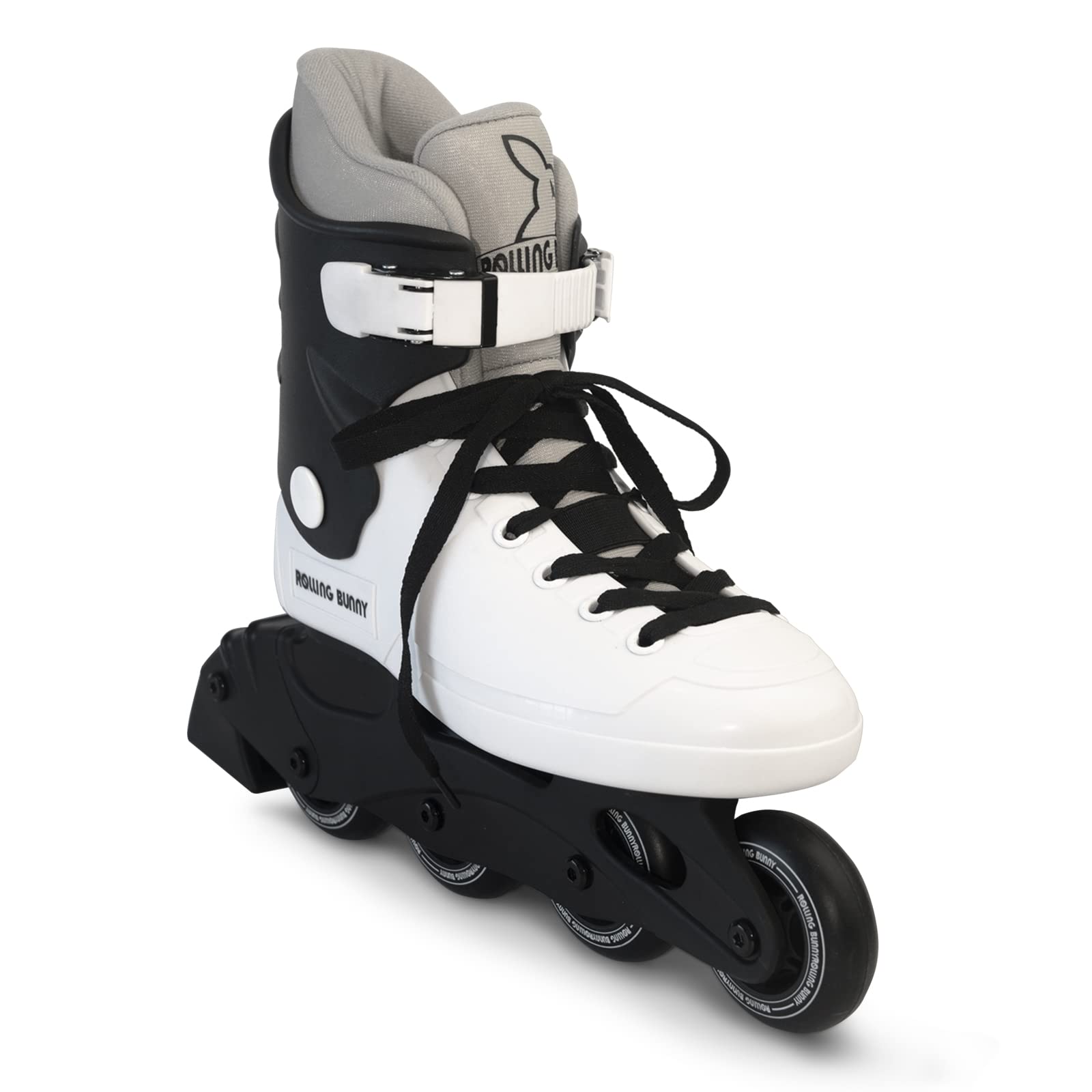 - RollingBunny Inline Skates for Women Girls - Fitness Inline Skates for Outdoor and Indoor, with Durable Outer Shell and Ankle Support, Solid and Comfortable, Blac / White/ size:8.5 - display_model