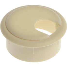 Brand Round White Plastic Computer Desk Cable Grommet Hole Cover 2