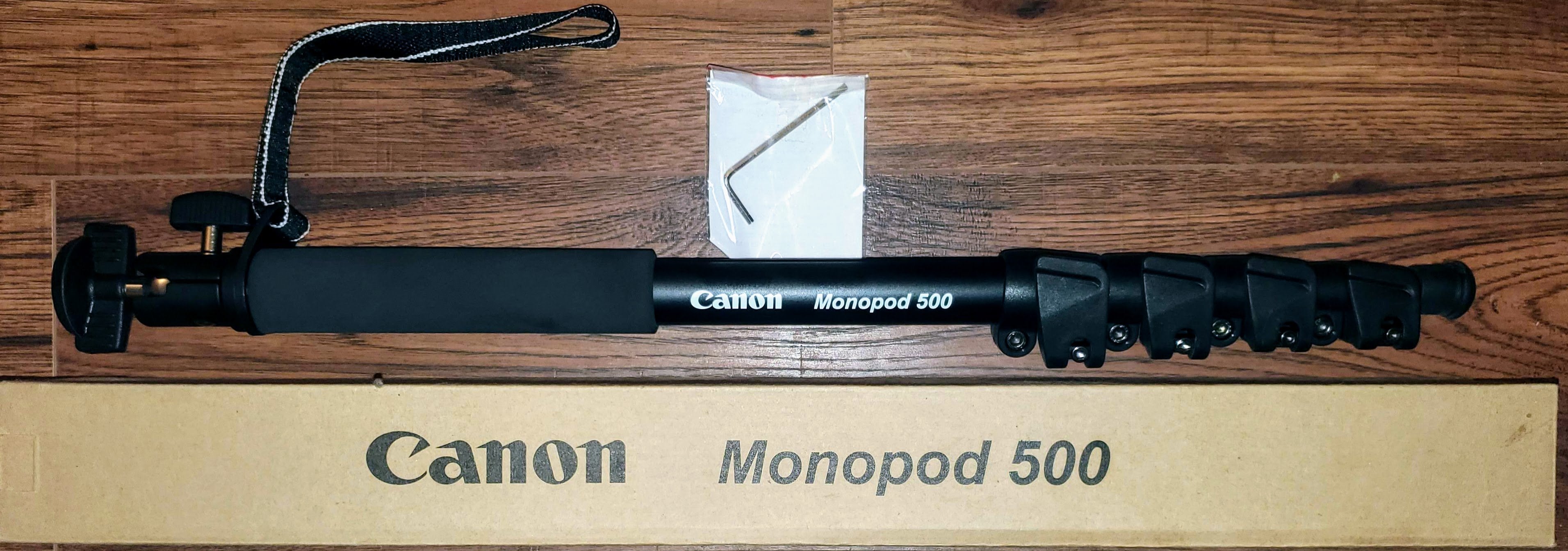 NIB Canon 5-Section Monopod 500 w/ Mini Ball Head for DSLR Cameras 5 section leg - brand new never been used - new